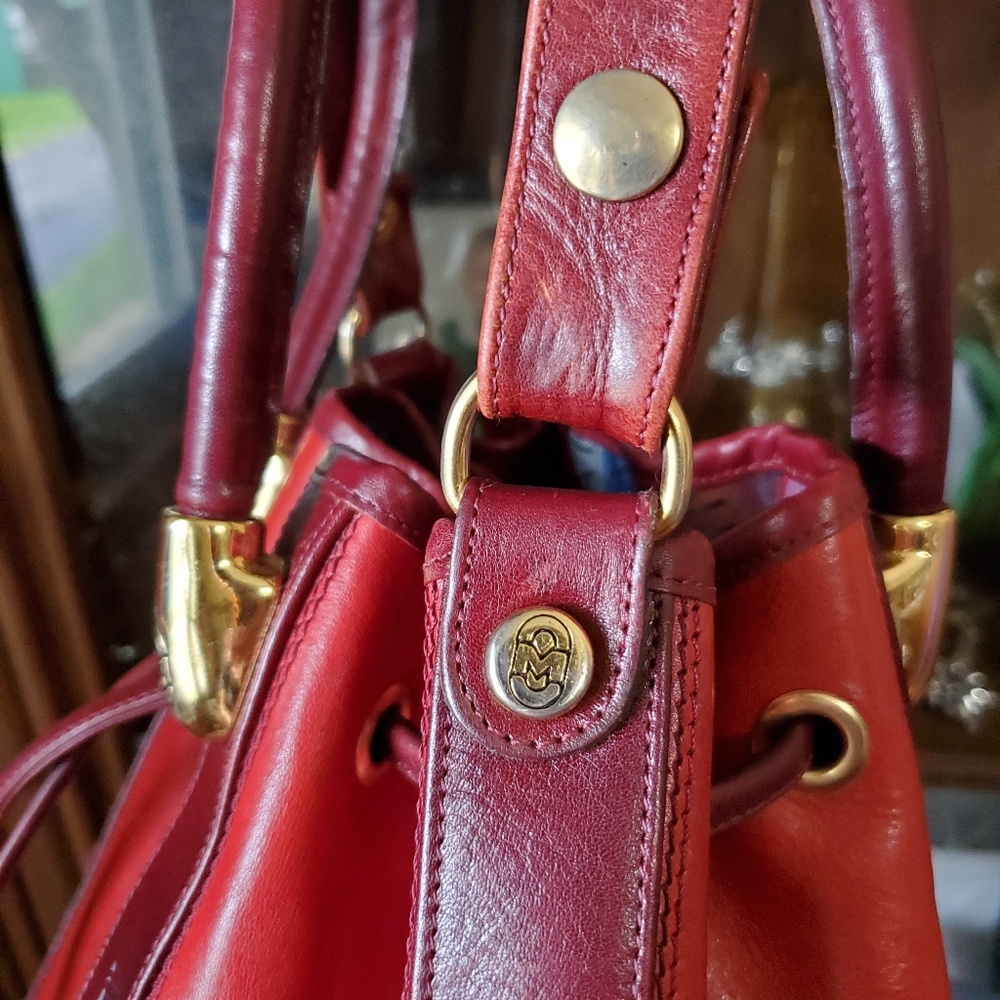 Marino Orlandi Red Drawstring Purse - Picture 8 of 12